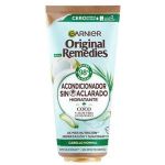 Balsam Hidratant Fara Clatire cu Ulei de Cocos si Aloe Vera pentru Par Normal - Garnier Original Remedies Acondicionador Sin Aclarado Hidratante, 200 ml