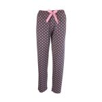 Pantaloni pijama dama, Univers Fashion, gri deschis cu buline roz, L