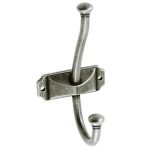 Agatatoare cuier Craft, finisaj argint antichizat, 134x66.5 mm