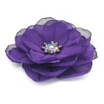 Agrafa par floare mov handmade, Purple Flower, Zia Fashion