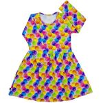 Rochita cu maneca lunga imprimeu buline colorate varsta 3 - 4 Belkids