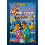 Aladin si lampa fermecata. Carte de colorat cu povesti scrisa cu litere mari de tipar, editura Eurobook
