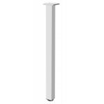 Picior din aluminiu cu profil patrat 46x46 mm, finisaj aluminiu, pentru masa, H:820 mm