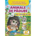 Formeaza imaginea. Animale de padure + 67 autocolante, editura Pegas