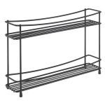 Suport pentru condimente cu 2 nivele Kumino 2 Lava, negru, 33x8x21 cm