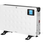 Convector electric de podea ECG TK 2080 DR alb, 2000 W, 3 trepte, termostat, LCD