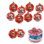 Set 10 globuri 6cm Craciun Paw Patrol rosii