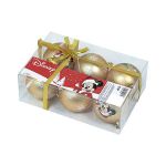 Set 6 globuri 8cm Craciun Mickey Mouse aurii