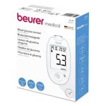 Set Glucometru Beurer Medical cu Verificare Volum Sange si Conectare Tracking App, Model 44, 10 Teste, 10 Ace Sterile, mg/dL, Alb