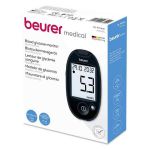 Set Glucometru Beurer Medical cu Verificare Volum Sange si Conectare Tracking App, Model 44, 10 Teste, 10 Ace Sterile, mg/dL, Negru