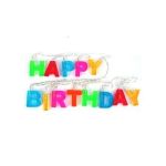 Decoratiune luminoasa litere Happy Birthday (ghirlanda/instalatie) - 13 LED