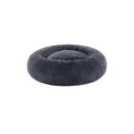 Pat lavabil rotund pentru caini talie mica/ pisici, rotund, antialunecare, diametru 50 cm, gri inchis