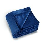 Patura Coccolino moale si pufoasa pentru 2 persoane, 200X230 cm, Albastru inchis