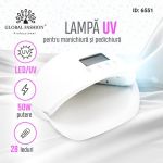 Lampa pentru unghii LED/UV 50W Global Fashion G50