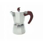 Cafetiera Grancucina Grey, Tognana, 6 cesti, 300 ml, aluminiu/silicon/plastic, argintiu/maro