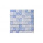 Autocolant decorativ Plaid, 30x30 cm, 8 piese, polipropilena, albastru