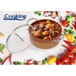 Semioala cu capac Ceramica Do Brazil, Cooking by Heinner, 4.2 L, 24x10.5 cm, aluminiu