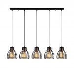 Lustra Kemah N-1236, Noor, 85 x 108 cm, 5 x E27, 100W, negru