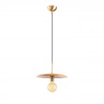 Lustra Torni MR - 859, Opviq, 29 x 116 cm, 1 x E27, 100W, negru/wood