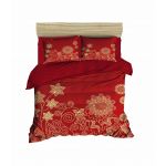 Lenjerie de pat dubla Xmas-464 Pearl Home, 3 piese, amestec bumbac, multicolor