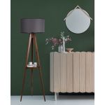Lampadar cu raft, Luin, 8282-1, E27, 60 W, lemn/textil