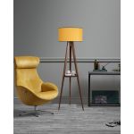Lampadar cu raft, Luin, 8282-4, E27, 60 W, lemn/textil