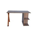 Birou de lucru cu rafturi si picior, Stejar, 120x60 cm, Model 6050