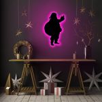 Lampa de perete Santa Claus 2, Neon Graph, 32x52 cm, roz