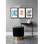Set 3 tablouri decorative, Alpha Wall, Cryogenic, 36x51 cm