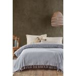 Cuvertura Double Pique, 200x230 cm, amestec bumbac, Sidney, Viaden, gri deschis