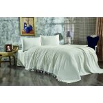 Cuvertura Double Pique, 220x240 cm, 100% bumbac, Lotus, Whitney, crem