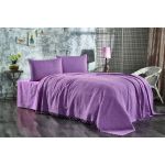 Cuvertura Double Pique, 220x240 cm, 100% bumbac, Lotus, Whitney, lila