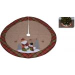 Covor pentru brad Xmas, Ø90 cm, iuta, multicolor