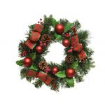 Coronita decorativa Globes and ribbon, Decoris, Ø30 cm, PVC, multicolor