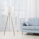 Lampadar, AYD-1523, Insignio, 38 x 140 cm, 1 x E27, 60W, alb/maro