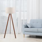 Lampadar, AYD-1527, Insignio, 38 x 140 cm, 1 x E27, 60W, ecru/maro