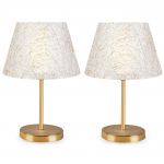 Lampa de masa 2 piese, AYD - 2334, Insignio, 22 x 37 cm, 1 x E27, 60W, crem