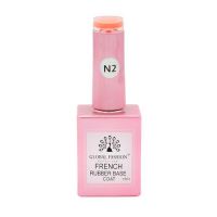 Baza Rubber Base Coat, French Neon, Global Fashion, 15 ml, Portocaliu 0