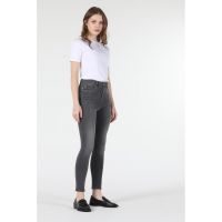 Blugi crop cu aspect decolorat