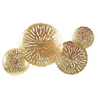 Aplica de perete Dishi Plus, Mauro Ferretti, 2 x E14, 40W, 47x13x28 cm, auriu