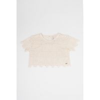 Bluza cu strat exterior de dantela crosetata Noelle
