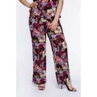 Pantaloni drepti cu imprimeu