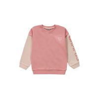 Bluza sport din bumbac cu maneci contrastante