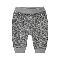 Pantaloni cu imprimeu si talie elastica