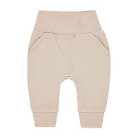Pantaloni din amestec de bumbac organic cu banda elastica in talie