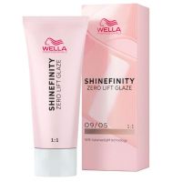Vopsea translucida demipermanenta - Wella Professionals Shinefinity Zero Lift Glaze, nuanta 09/05 Silk Blush (blond foarte deschis natural mahon), 60 ml