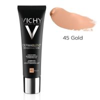 Fond de ten corector pentru ten gras cu tendinta acneica Dermablend 3D Correction, Nuanta 45 Gold, Vichy, 30 ml