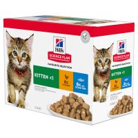 12x85g Selecție de pește Kitten Hill's Science Plan hrană umedă