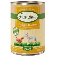 24x400g Pasăre & Miel Lukullus hrană umedă pentru câini