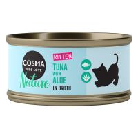 24x70g Ton & aloe vera Kitten Cosma Nature Hrană umedă pentru pisici